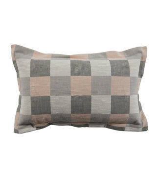 Summer Classics Plaid Blush Pillow - 14x24 Almond Bullion