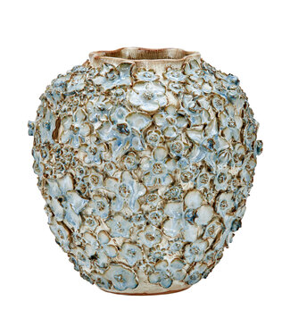 Bouquet De Fleurs Vase 7.5" W x 8.25" H Cream color
