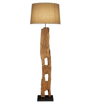 LIGHT WINTER LAMP NATURAL, CORSE LINEN SHADE