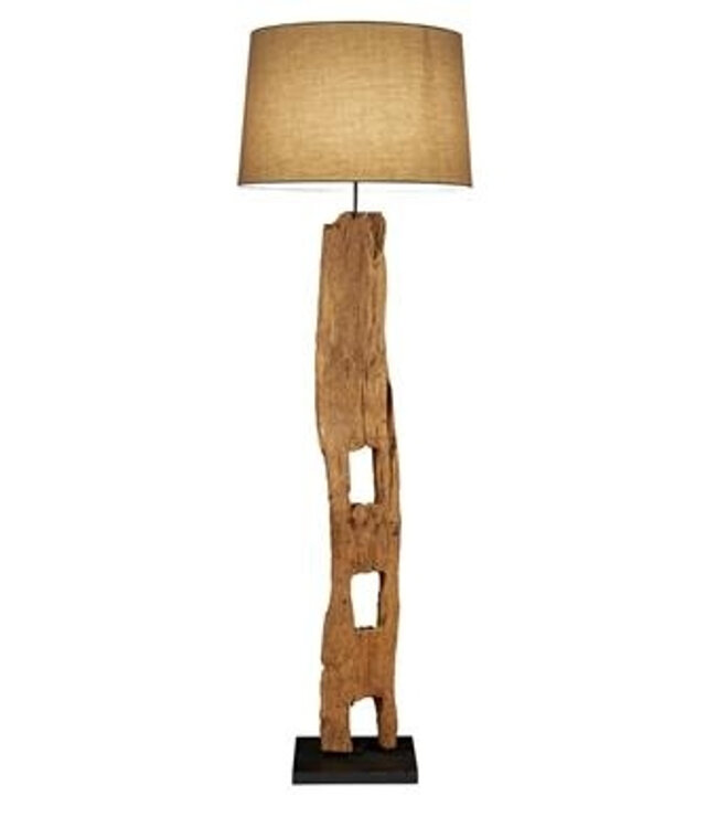 LIGHT WINTER LAMP NATURAL, CORSE LINEN SHADE