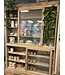 Cabinet - Display natural wood Double Tall Glass Cabinet