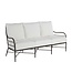 Summer Classics Carmel Aluminum Sofa - Slate Grey; French Stripe Forest