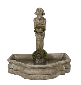 BOY with CUP Fountain (BASIN) lichen + pumpwell, 1 pc wall basin