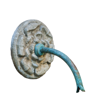 Large Florette Fountainhead -lichen MEDALLION + COPPER PIPE