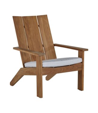 Summer Classics Ashland Teak Adirondack with cushion in Linen Dove