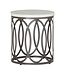 Summer Classics ELLA ALUMINUM END TABLE SLATE GREY / TRAV SUPERSTONE