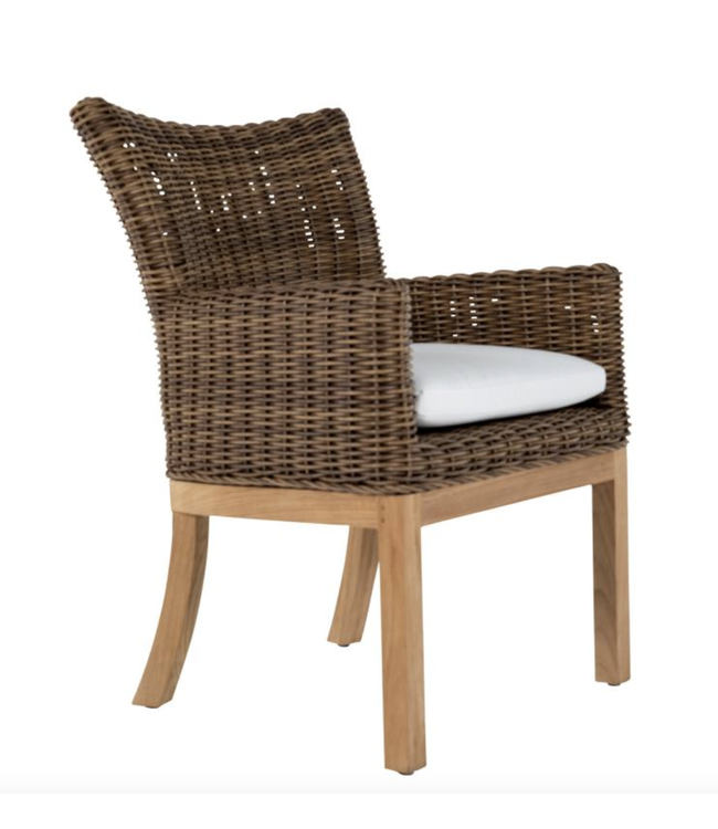 Summer Classics MONTAUK ARM CHAIR with cushions in LINEN DOVE