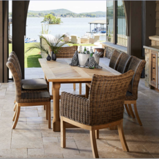 Summer Classics MONTAUK ARM CHAIR with cushions in LINEN DOVE