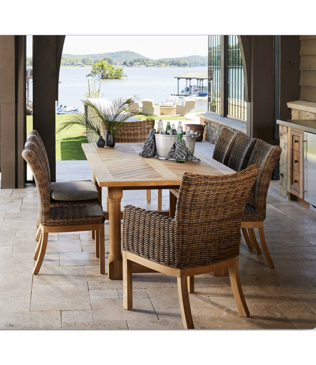 Summer Classics MONTAUK ARM CHAIR with cushions in LINEN DOVE