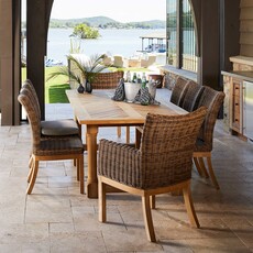 Summer Classics MONTAUK ARM CHAIR with cushions in LINEN DOVE