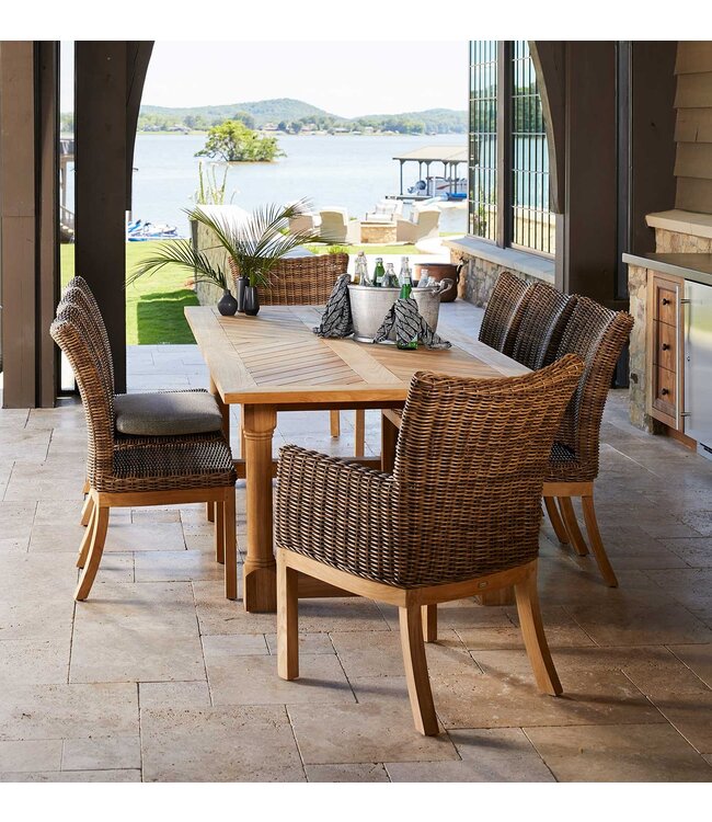 Summer Classics MONTAUK ARM CHAIR with cushions in LINEN DOVE