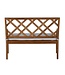 Summer Classics HALEY TEAK 48" BENCH with CABANA STRIPE FOREST cushion