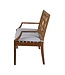 Summer Classics HALEY TEAK 48" BENCH with CABANA STRIPE FOREST cushion