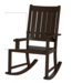 Summer Classics CLUB ALUMINUM SLATTED ROCKER MAHOGANY with CROQUET ROCKER CUSHION  in LINEN DOVE
