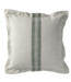 Summer Classics Pillow - Classic Stripe Grey 22x22 Front & Back and Double Flange with Linen Forest Interior