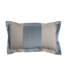 Pillow - Wide Stripe Chenille Mist 26x26 Feather Insert , Back With Breezy Linen Double Flange