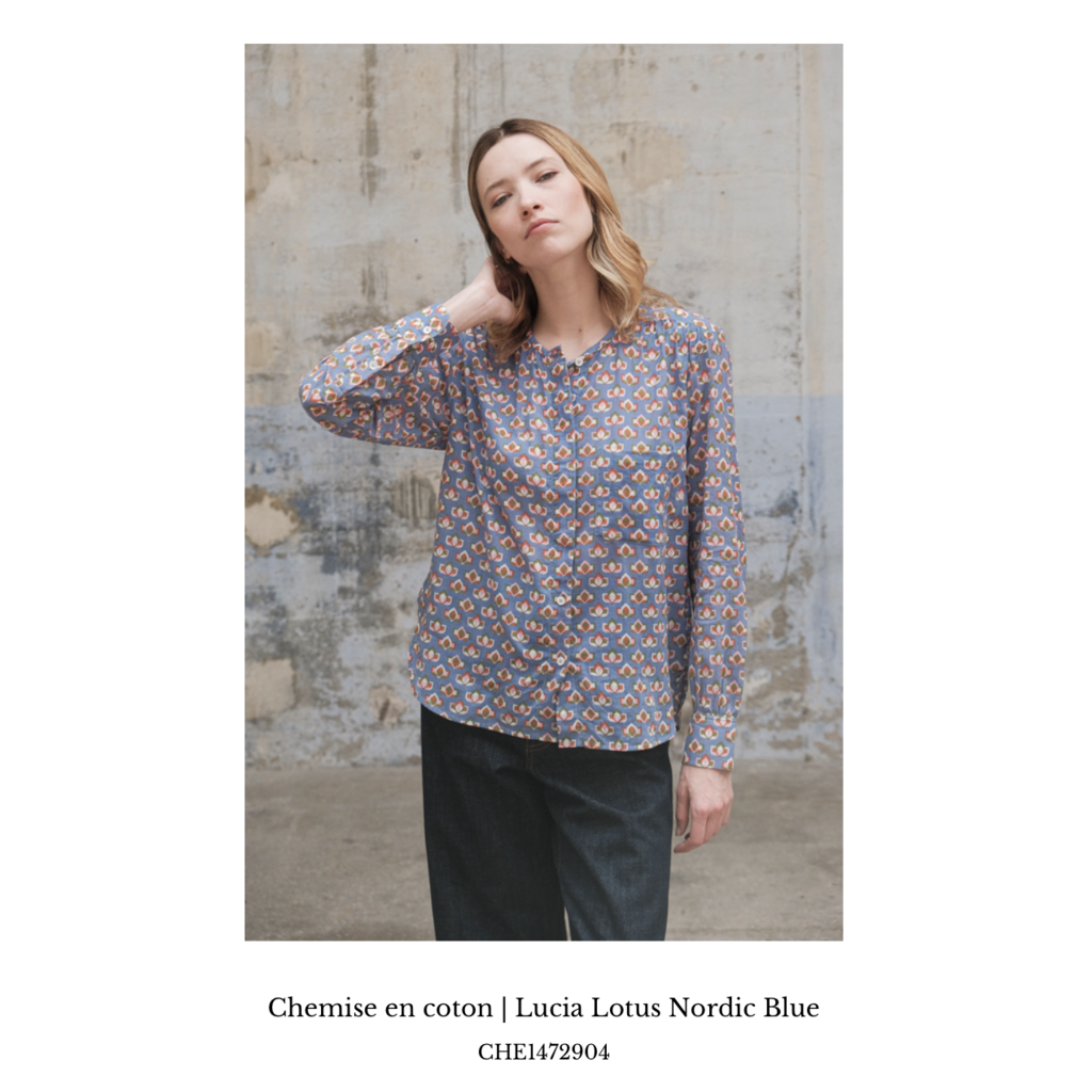 Shirt - Chemise Lucia N°729 Lotus Nordic Blue