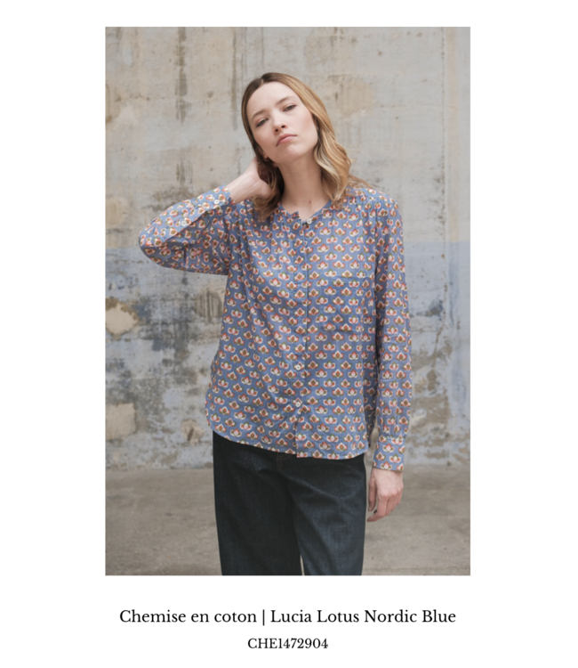 Shirt - Chemise Lucia N°729 Lotus Nordic Blue