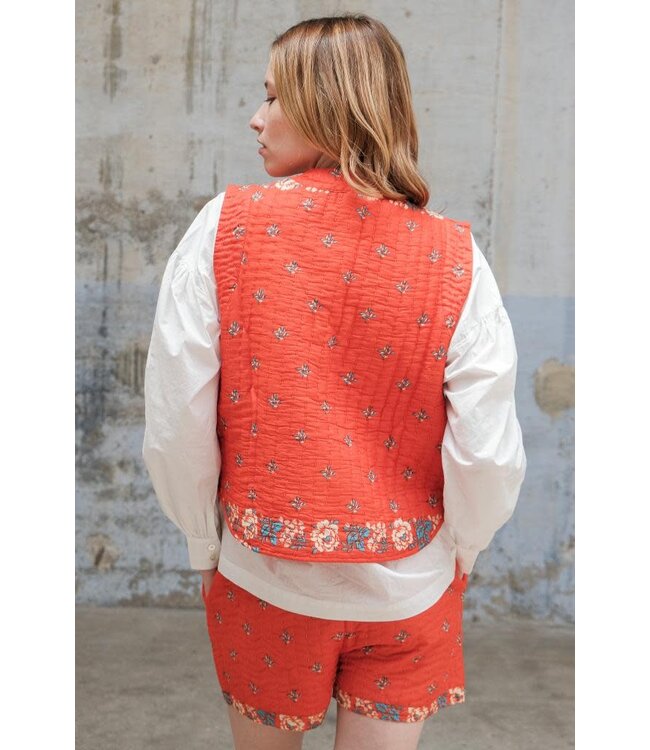 Gilet Paula N°742 Patchwork Poppy Red