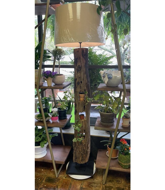 LIGHT WINTER LAMP NATURAL, CORSE LINEN SHADE