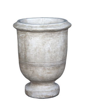 XLARGE OLIVE JAR hydrangea blue= 24"DIA X 32"H