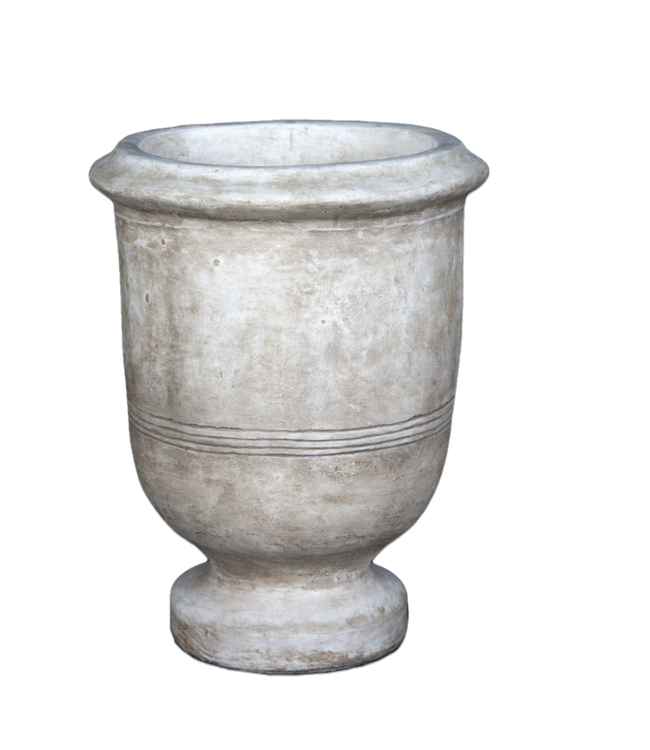 XLARGE OLIVE JAR hydrangea blue= 24"DIA X 32"H