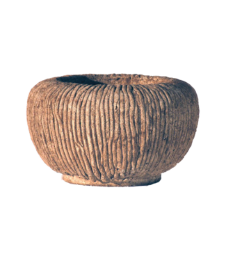 FAUX BOIS BOWL lichen= 12"D x 7"H