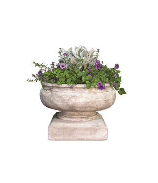 VERANDA URN AND PLINTH rottenstone