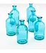 Blue Medicine Bottle Bud Vase