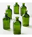 Dark Green Medicine Bottle Bud Vase
