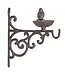 Bird Feeder w/Bracket, Cast Iron, Antique Brown - Small