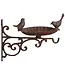 Bird Feeder w/Bracket, Cast Iron, Antique Brown - Small