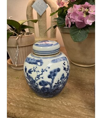 6" Ginger Jar, B/W double happiness