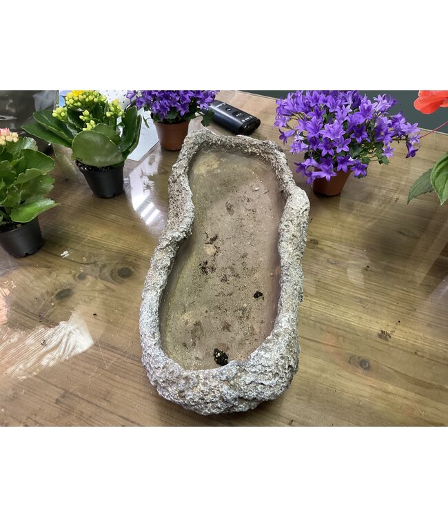 Cast Concrete Lava Stone Planter Long