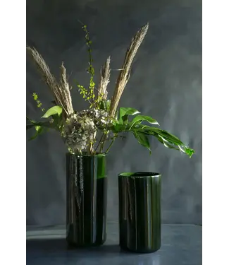Berg Oak GLAZED Emerald Green, H 45 cm, Vase