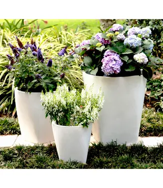 Anamese Garden + Home Yuki Tall Planter • Lite Weight - TALL / CHALK WHITE Small