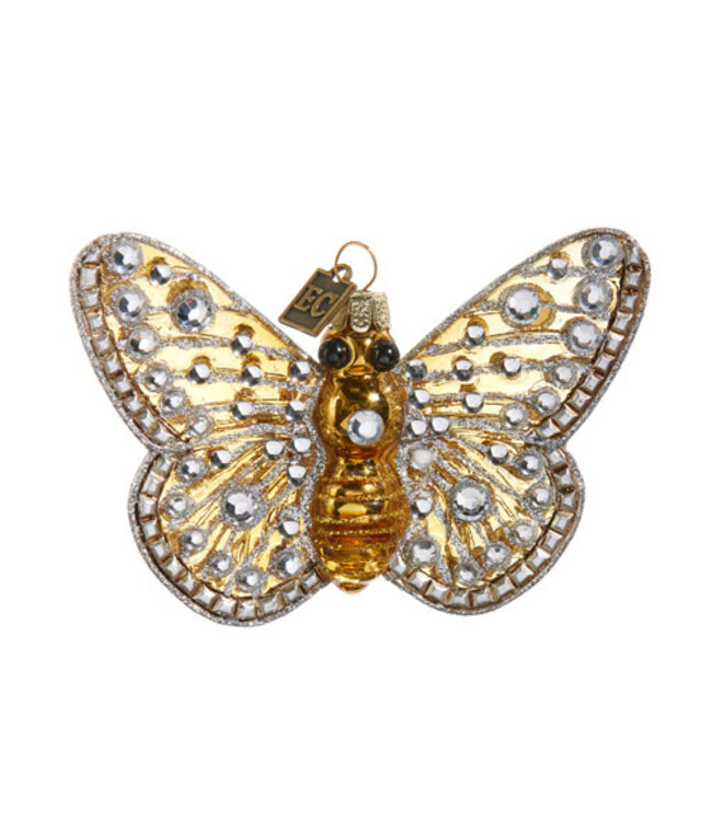 EC 4.25" Jeweled Butterfly Ornament