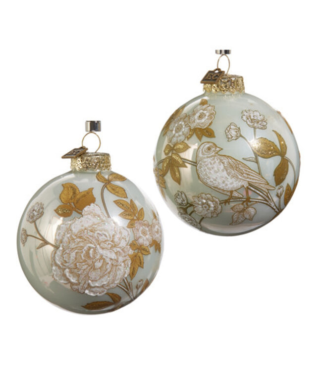 3.5" Flora and Fauna Ball Ornament