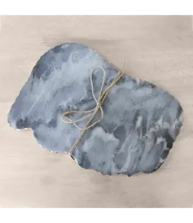 Metz Marble Serving Board Gray/Gold 15x9.5x.5