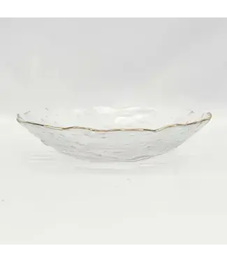 Provence Serving Bowl Clear/Gold 8"