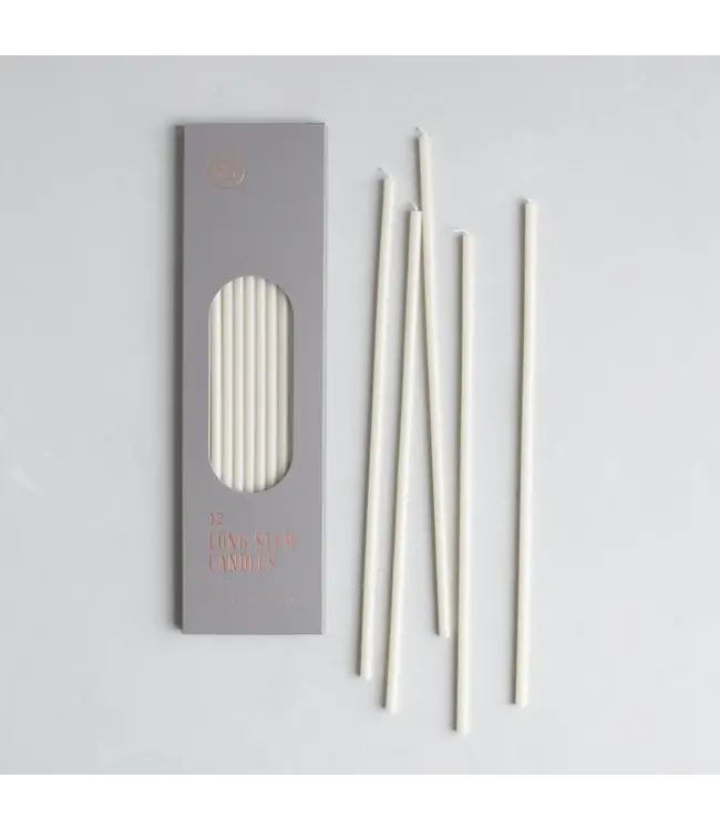 Long Stem Candle 13" (Box of 12) - Parchment