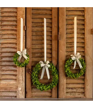 Wreath - Boxwood With Ribbon Set of 3