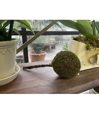 Moss Twig Ball w/Stick 5"x12"