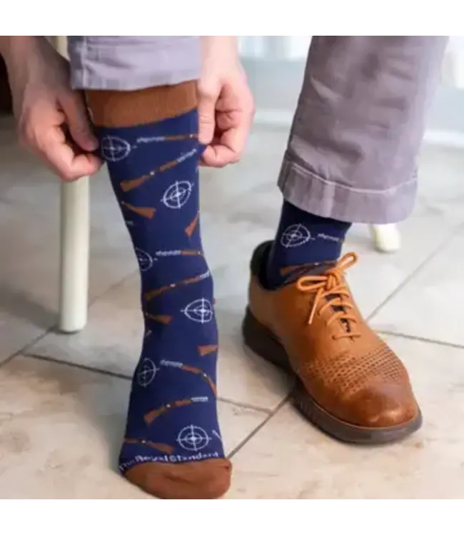 Men's Hunting Socks Navy/Brown One Size