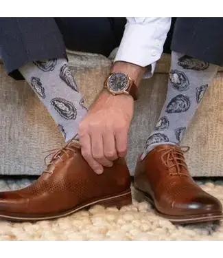 Men's Oyster Socks Gray One Size