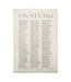 Oyster List Tea Towel, White