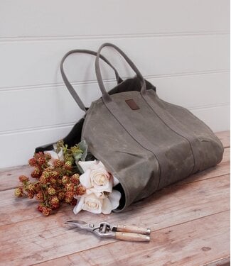 Waxed Canvas Flower or Log Holder