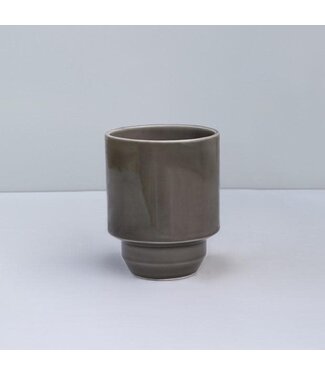 Berg Hoff GLAZED Pearl GreyCachepot 18cm