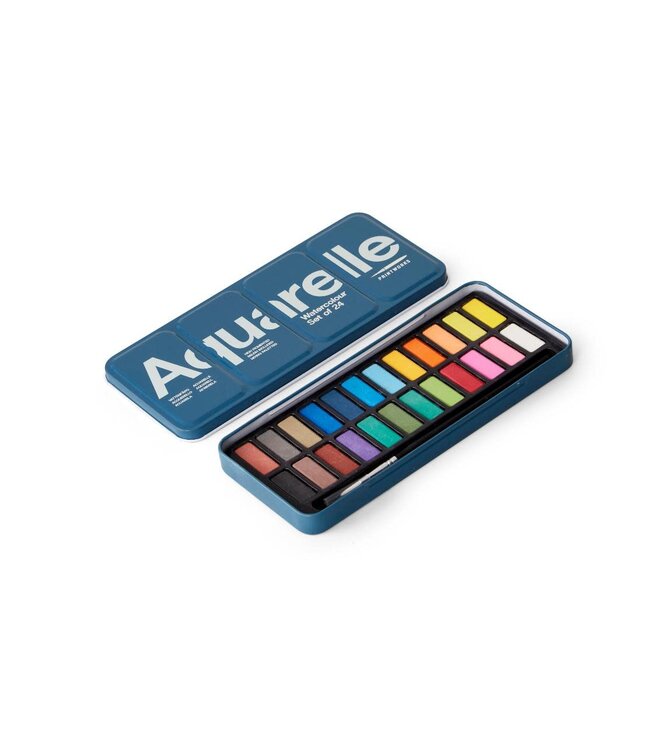Watercolor - Aquarelle, set of 24