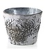 BIRCH POT WITH ZINC 5"X 4.25" WHITE